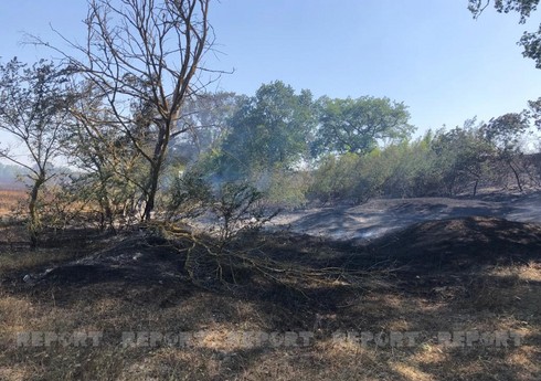 К тушению пожара в поселке Набрань привлечен вертолет МЧС