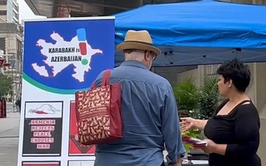 Azərbaycan icması Torontoda Ermənistanın təxribatlarına qarşı aksiya keçirib