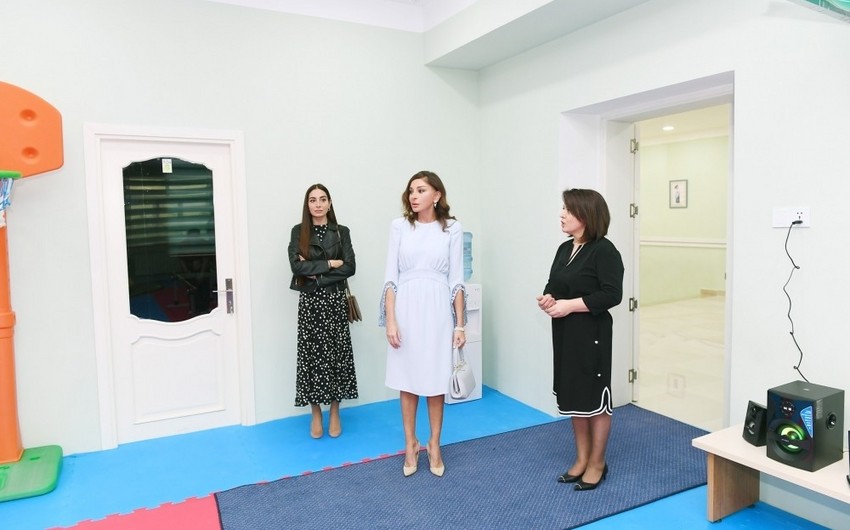 Первый вице-президент Мехрибан Алиева ознакомилась с условиями, созданными после капитального ремонта в Детском психоневрологическом центре - ФОТО