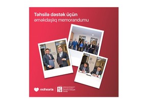 Təhsilin İnkişafı Fondu və Qırmızı Ürəklər Fondu memorandum imzalayıb