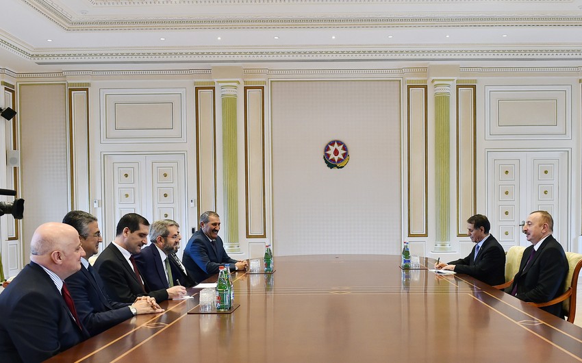 President Ilham Aliyev receives delegation of Turkey-Azerbaijan inter-parliamentary friendship group