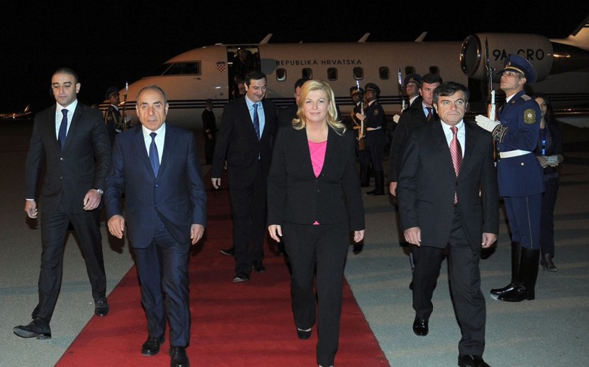 Президент Хорватии прибыла с официальным визитом в Азербайджан