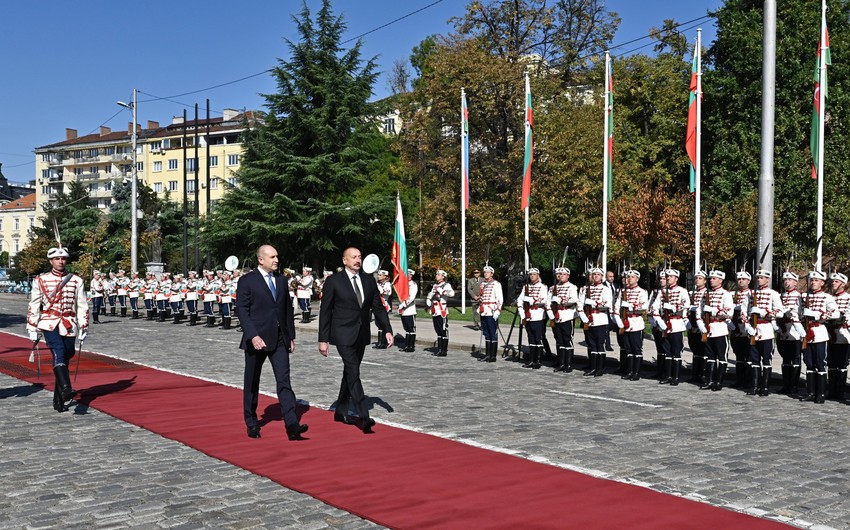 Official welcome ceremony held for President Ilham Aliyev in Sofia