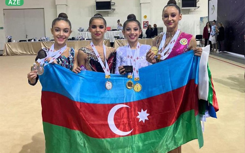 Artistic gymnasts of Azerbaijan claim 11 gold, 9 silver and 5 bronze medals in Tbilisi