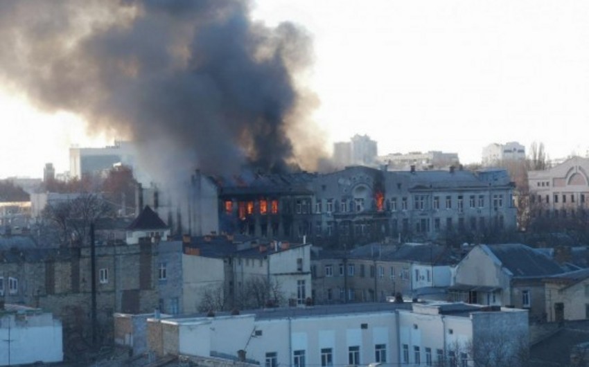 Ukraynada kollec binasında baş verən yanğın zamanı ölənlərin sayı 10-a çatıb