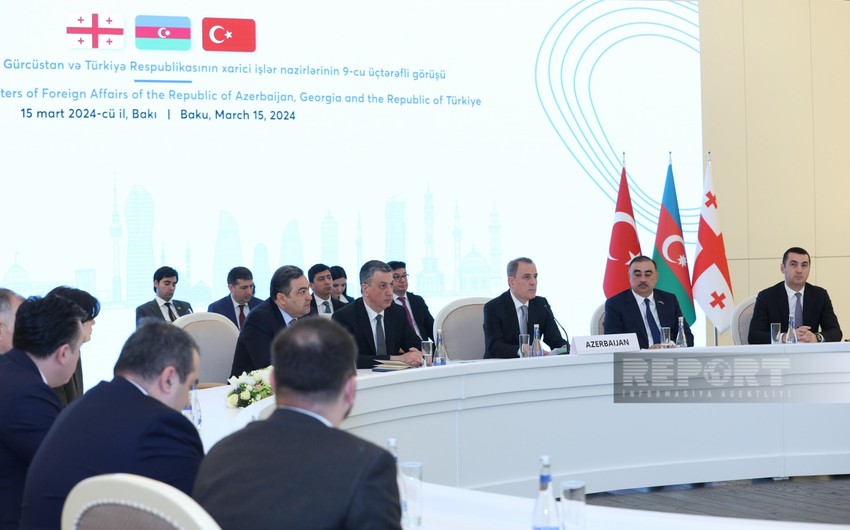 Tripartite meeting of foreign ministers of Azerbaijan, Türkiye, and Georgia ends