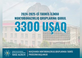 Naxçıvanda məktəbəhazırlıq qruplarında 3300-ə yaxın uşaq tədrisə başlayıb