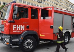 Bakıda yaşayış binasında yanğın söndürülüb - YENİLƏNİB 