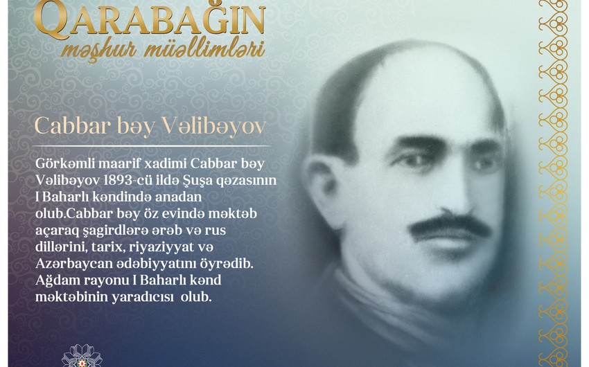 Знаменитые учителя Карабаха - Джаббар бек Велибеков 