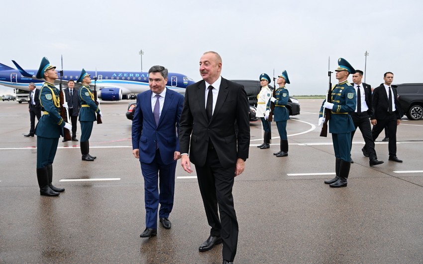 President of Azerbaijan Ilham Aliyev completes his visit to Kazakhstan