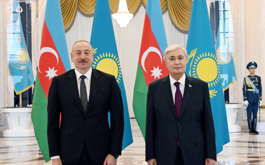 Meeting between Presidents of Azerbaijan and Kazakhstan held in Astana