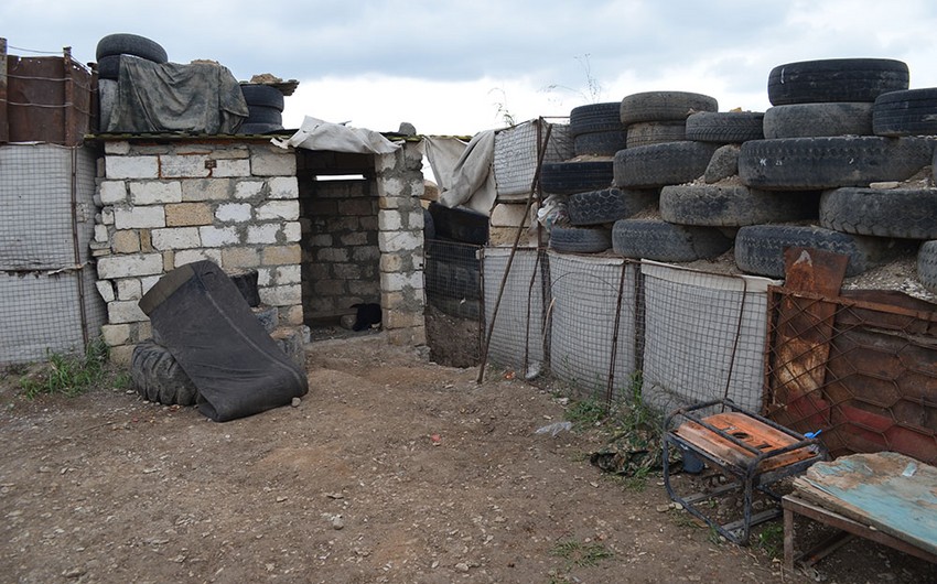 Abandoned combat position near Garakand settlement of Khojavand