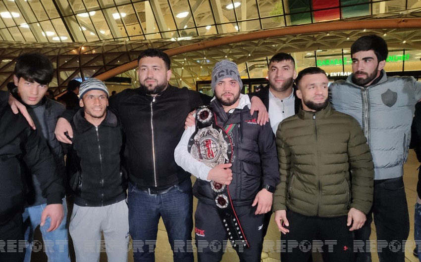 Защитивший чемпионский пояс в Москве Нариман Аббасов вернулся на Родину