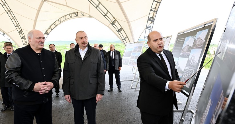 Presidents of Azerbaijan and Belarus visit devastated areas of Fuzuli city, review city’s master plan
