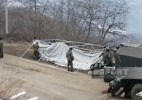 Russian peacekeepers set up tents on area of protest - VIDEO