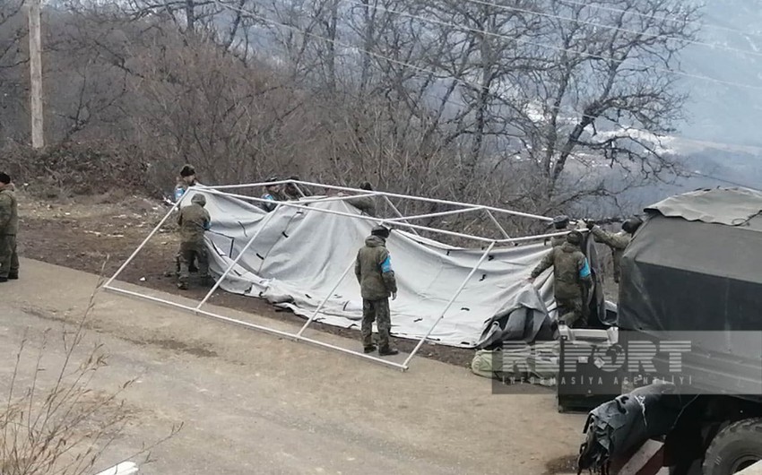 Russian peacekeepers set up tents on area of protest - VIDEO