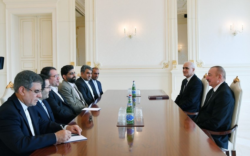 President Ilham Aliyev received delegation led by Iranian minister of industry, mine and trade