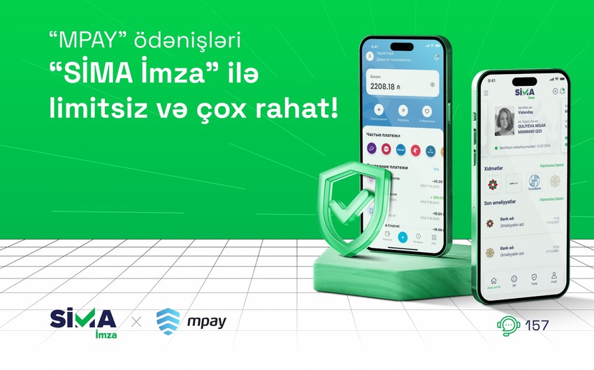 “MPAY” ödənişləri “SİMA İmza” ilə limitsiz və rahatdır!