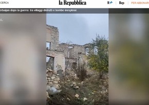 La Repubblica о зверствах армян в Физули: Здесь все разрушено