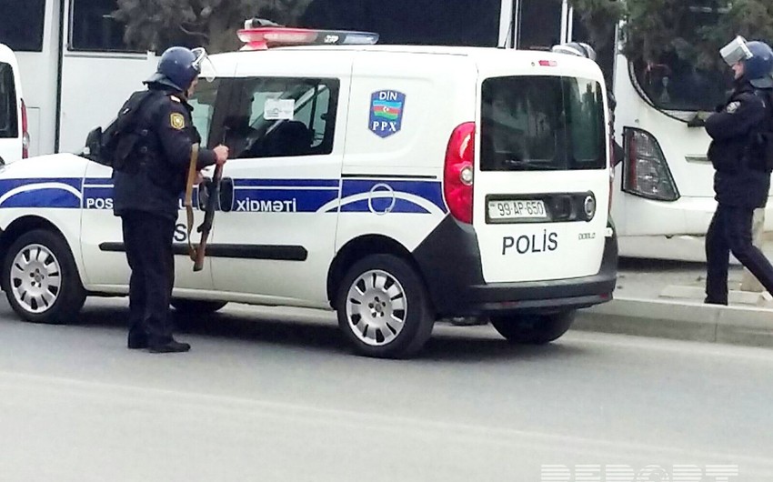Полиция перешла на усиленный режим работы в связи с инцидентом в Нардаране - ФОТО