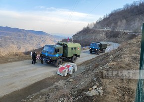 15 vehicles of peacekeepers move freely on Khankandi-Lachin road