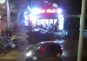 Bakıda yol-nəqliyyat hadisəsi olub, işıqfor yararsız vəziyyətə düşüb