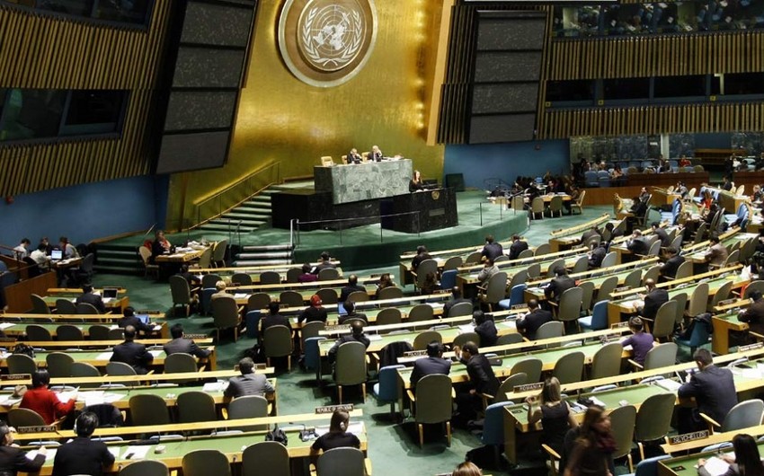 UN General Assembly adopts resolution, sponsored by Azerbaijan