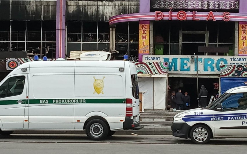 Замгенпрокурора побывал на месте пожара в ТЦ Diqlas в Баку