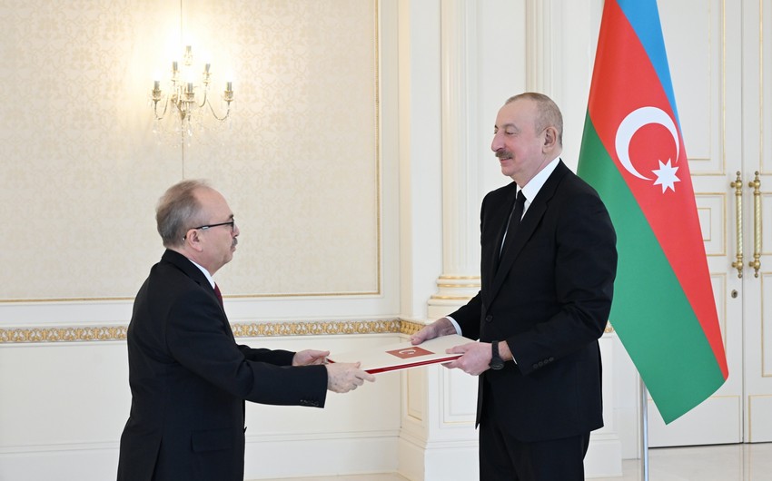 President Ilham Aliyev receives credentials of newly appointed Turkish Ambassador to Azerbaijan