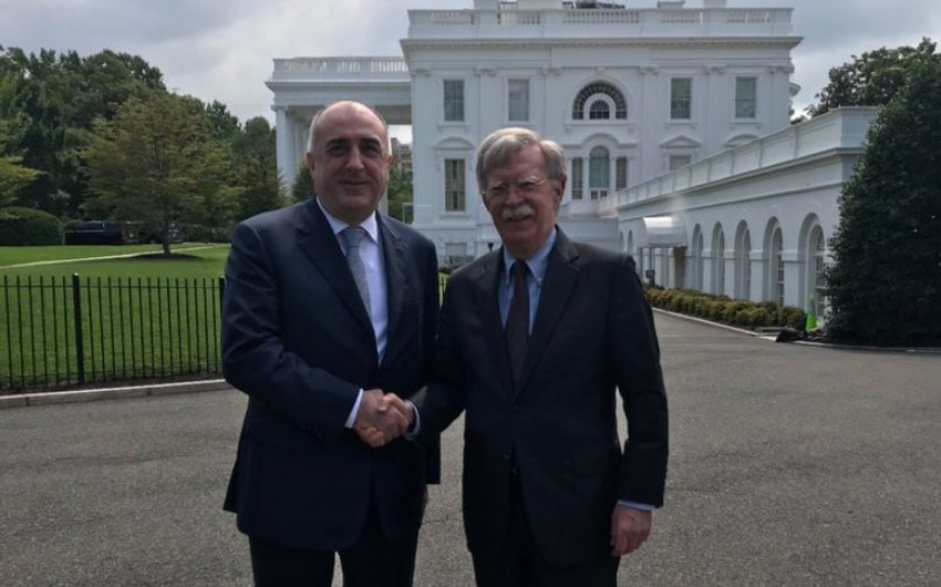 Azerbaijan's Foreign Minister meets with John Bolton