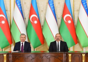 Presidents of Azerbaijan and Uzbekistan make press statements