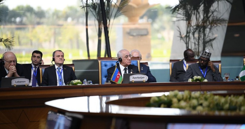 PM Ali Asadov attends special session on Middle East crisis in Cairo