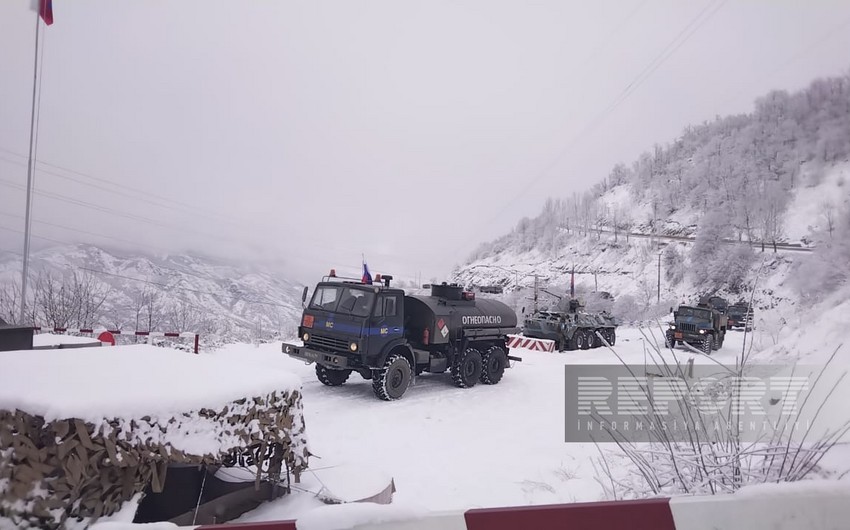 31 vehicles of Russian peacekeepers move freely on Khankandi-Lachin road - VIDEO