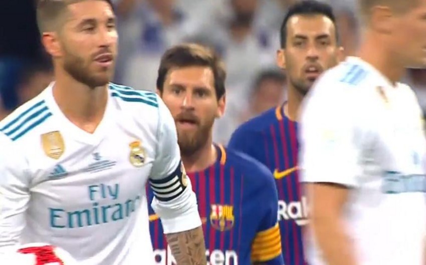 Lionel Messi insults Sergio Ramos at Spain Super Cup 2nd leg - VIDEO