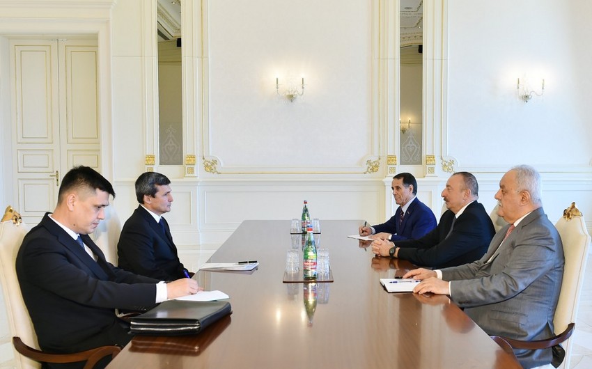 Президент Ильхам Алиев принял заместителя председателя Кабинета министров Туркменистана