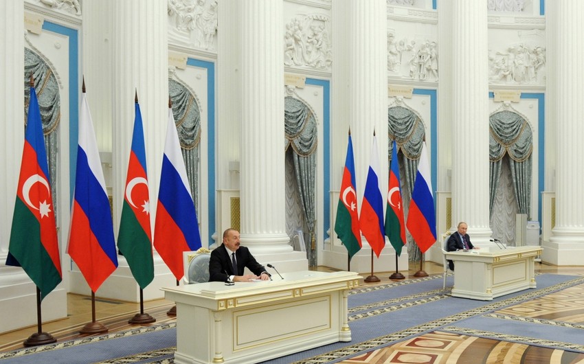 Ильхам Алиев и Владимир Путин выступили с заявлениями для прессы