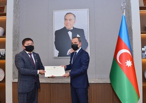 Jeyhun Bayramov meets with newly appointed Kyrgyzstan's Ambassador to Azerbaijan