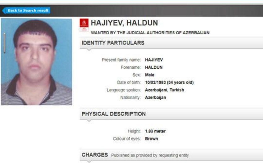Person included in Interpol wanted list by Azerbaijan detained in Turkey