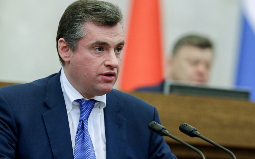 Russian Duma's Slutsky suggests to create trio with Azerbaijan and Iran