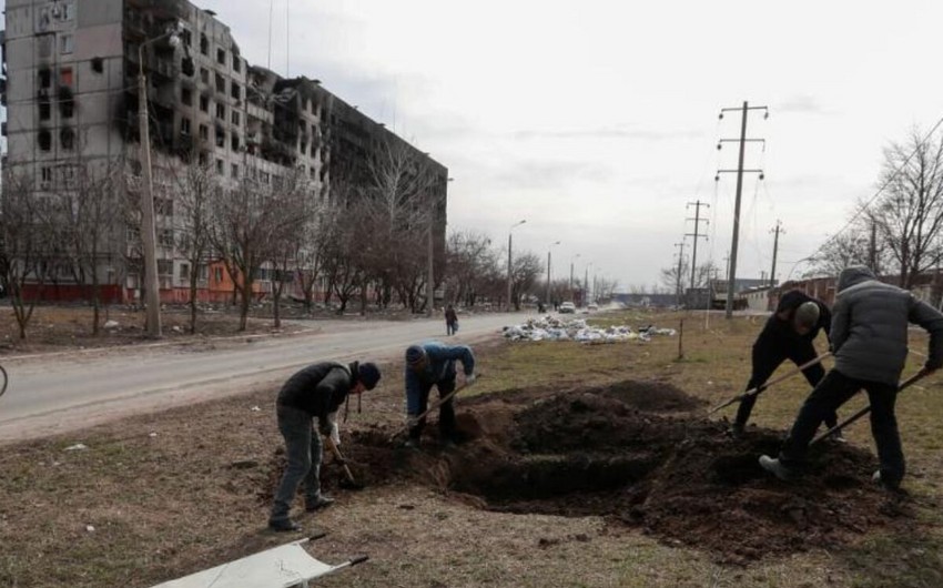 Thirty-meter long mass grave unearthed near Mariupol