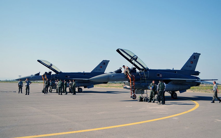 F-16 fighters of Turkish Air Force arrive in Azerbaijan - VIDEO