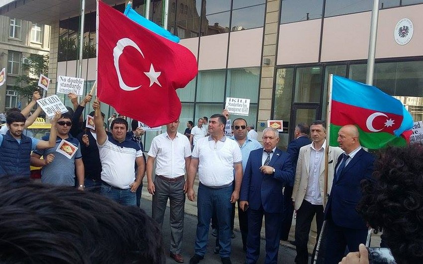 Protest was held in front of the EU Representative in Baku - PHOTO