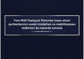 İnsan alveri qurbanlarının sosial müdafiəsi gücləndiriləcək və reabilitasiyası mümkün olacaq