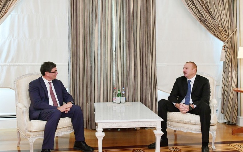 President Ilham Aliyev receives delegation of Swiss Confederation