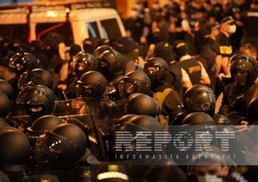Tbilisidə polislə etirazçılar arasında qarşıdurma olub, xəsarət alanlar var - YENİLƏNİB-3