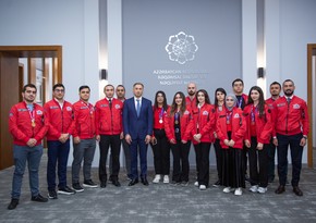 Rəşad Nəbiyev “TEKNOFEST Türkiyə-2023”ün azərbaycanlı qalibləri ilə görüşüb