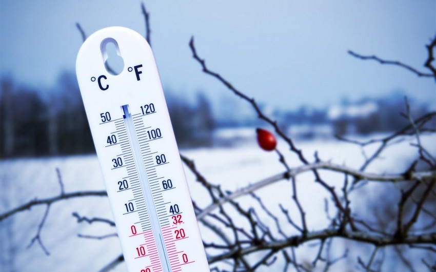 Предупреждение: Температура воздуха в Азербайджане снизится, ожидается снег