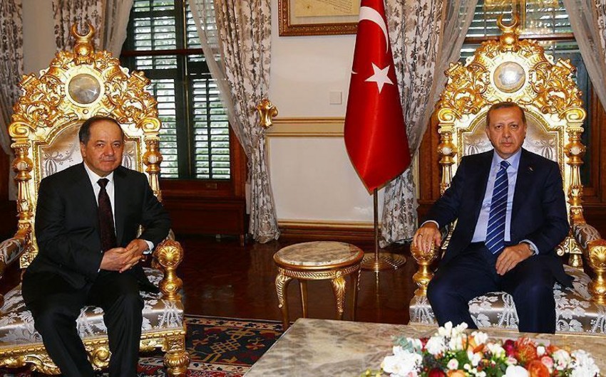 Türkiyə prezidenti İraqın kürd muxtariyyətinin rəhbəri ilə görüşüb