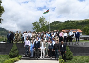 Foreign diplomats visit flag square in Lachin