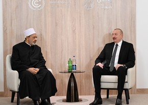 President Ilham Aliyev meеts with Grand Imam of Al-Azhar Al-Sharif